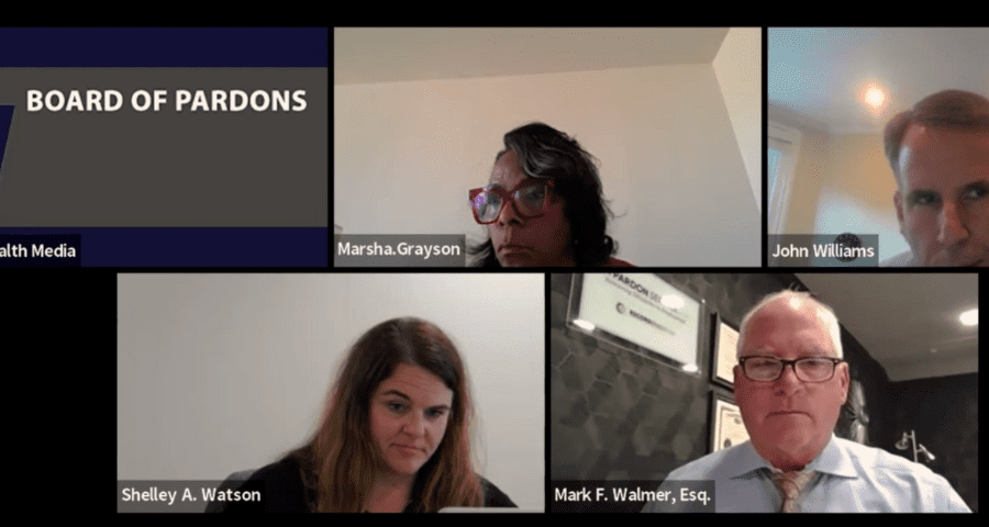 attorney mark walmer with board of pardons for public hearing sessions